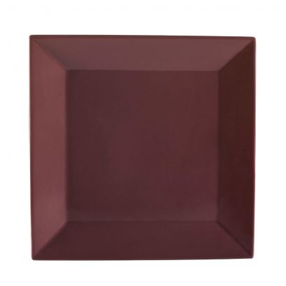 C.A.C. Square Plate Plum 12" – Elegant porcelain plate ideal for serving entrees. 12 per case. SKU: RSCAC-KSE-12-PLM.