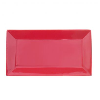 C.A.C. Rect. Platter Red 14.5" – Vibrant porcelain platter ideal for large servings or displays. 12 per case. SKU: RSCAC-KC-51-RED.