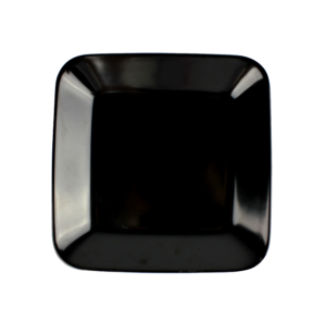 C.A.C. Square Plate Black 6" – Sleek porcelain plate ideal for appetizers or desserts. 36 per case. SKU: RSCAC-KSE-6-BLK.