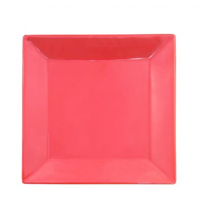 C.A.C. Square Plate Red 8" – Vibrant porcelain plate great for appetizers or salads. 24 per case. SKU: RSCAC-KSE-8-RED.