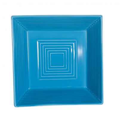 C.A.C. Square Bowl Peacock 15 oz – Stylish porcelain bowl perfect for salads or soups. 24 per case. SKU: RSCAC-KSE-15-PCK.