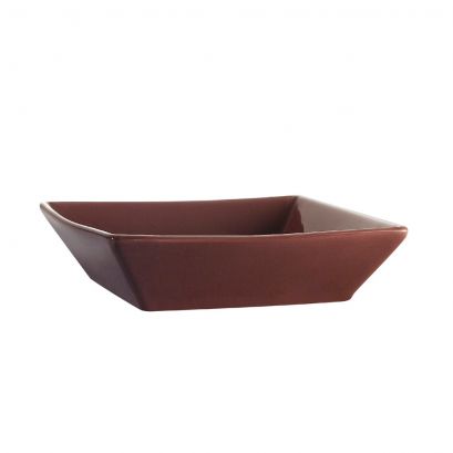 C.A.C. Square Bowl Plum 15 oz – Elegant porcelain bowl ideal for soups or desserts. 24 per case. SKU: RSCAC-KSE-15-PLM.