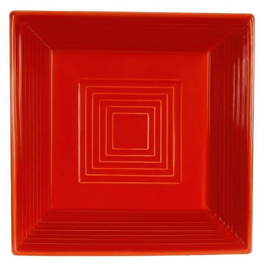 C.A.C. Square Bowl Red 15 oz – Vibrant porcelain bowl great for soups or salads. 24 per case. SKU: RSCAC-KSE-15-RED.
