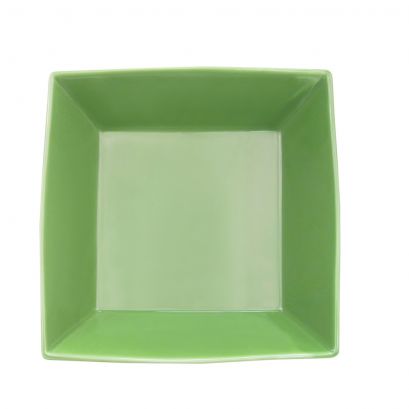 C.A.C. Square Bowl Green 42 oz – Durable porcelain bowl ideal for pasta, salads, or entrees. 24 per case. SKU: RSCAC-KSE-42-GRN.
