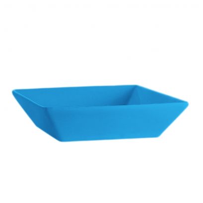 C.A.C. Square Bowl Peacock 42 oz – Stylish porcelain bowl great for salads or main dishes. 24 per case. SKU: RSCAC-KSE-42-PCK.