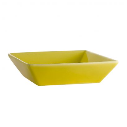 C.A.C. Square Bowl Sunflower 42 oz – Bright porcelain bowl ideal for salads or pasta. 24 per case. SKU: RSCAC-KSE-42-SFL.