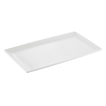 C.A.C. Deep Coupe Rect. Platter 13.5" – Elegant porcelain platter ideal for pastas or entrées. 12 per case. SKU: RSCAC-KC-13.5DC.