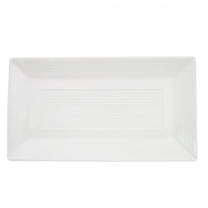 C.A.C. Rect. Platter 14.5" – Elegant porcelain platter ideal for entrees or presentations. 12 per case. SKU: RSCAC-KC-14.5.