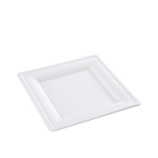 C.A.C. Square Plate 8" – Durable porcelain plate perfect for salads or starters. 24 per case. SKU: RSCAC-KSE-8.