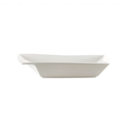 C.A.C. Square Bowl w/ Rim 14 oz – Stylish porcelain bowl ideal for salads or pasta. 24 per case. SKU: RSCAC-KSE-14R.