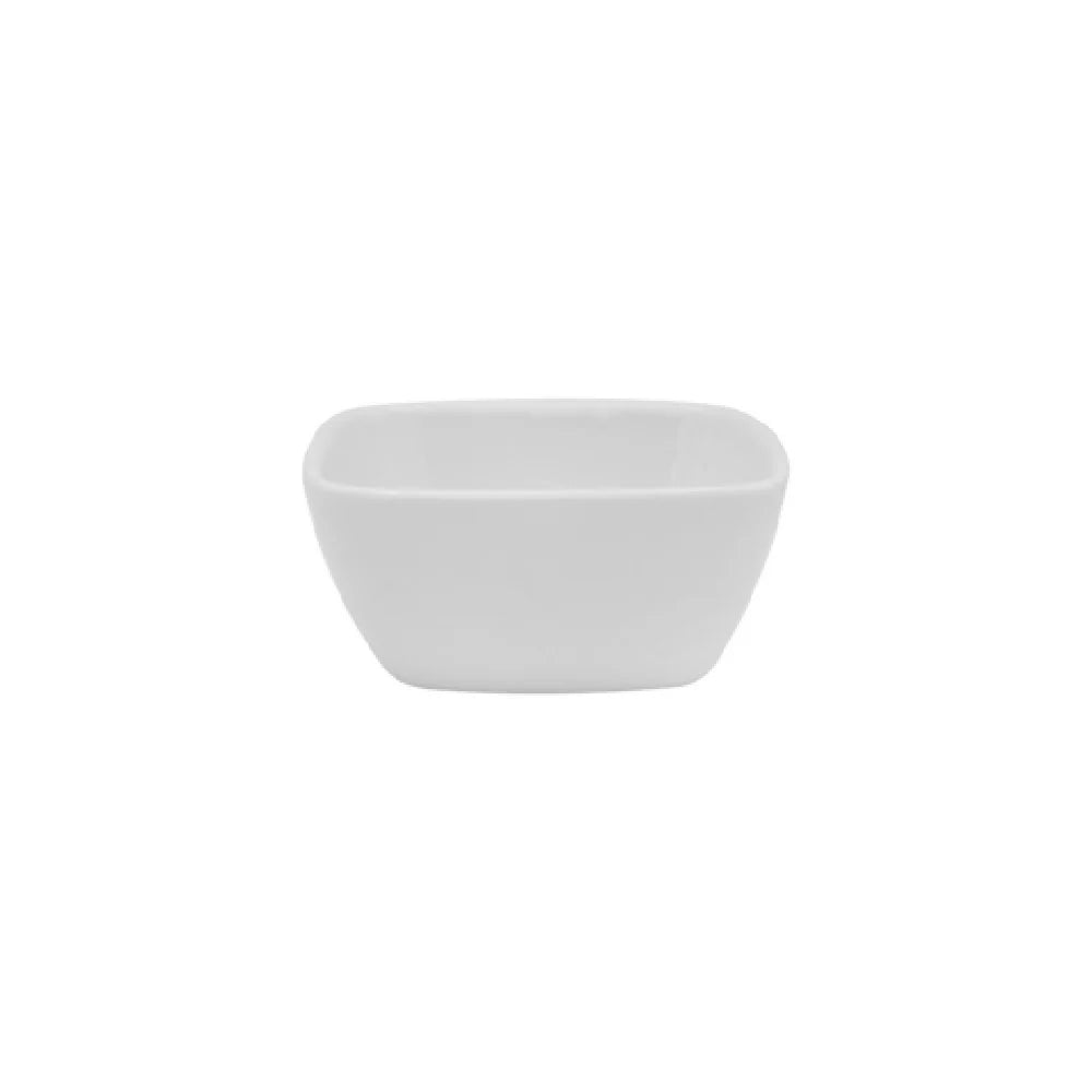 Square Bowl 10oz 4 3/4" (36/Case) – Modern and versatile 10oz square bowl ideal for serving soups, salads, sides, or desserts. Crafted from durable, high-quality porcelain, perfect for restaurants, cafés, and contemporary dining presentations.