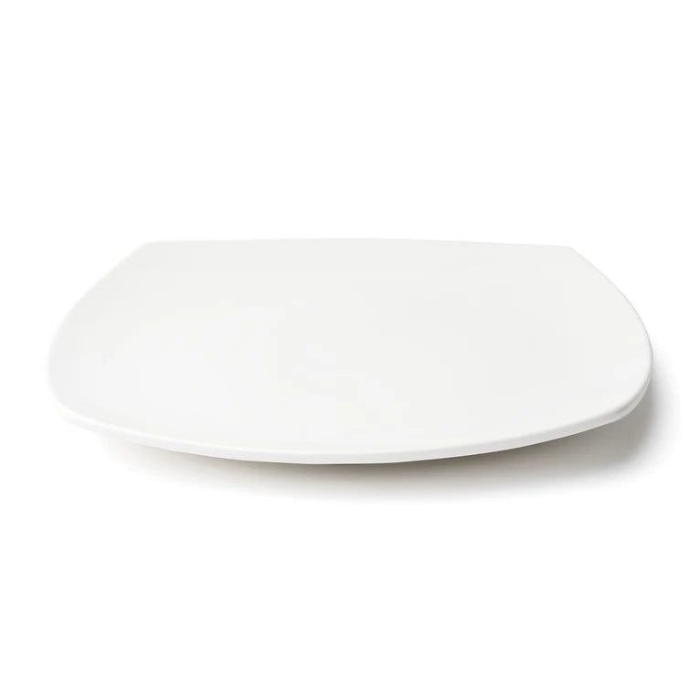 C.A.C. Coupe Curved Rect. Plate 10" – Modern porcelain plate ideal for stylish presentations. 12 per case. SKU: RSCAC-KC-10CC.