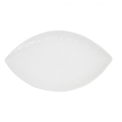C.A.C. Leaf Dish 8" – Stylish porcelain dish ideal for sides or appetizers. 24 per case. SKU: RSCAC-LEAF-8.