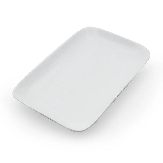 Rectangular Platter 8" (36/Case) – A compact and durable 8-inch rectangular platter ideal for serving appetizers, sides, or desserts. Its sleek design adds a modern touch to any table presentation, making it perfect for restaurants, cafés, and catering operations.
