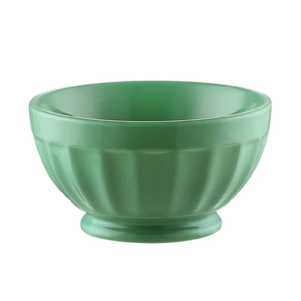 Latte Bowl Green 18oz 5 1/4" (36/Case) – A stylish 18oz latte bowl in a refreshing green finish, perfect for serving lattes, cappuccinos, soups, or desserts. Made from durable, high-quality stoneware, ideal for restaurants, cafés, and contemporary dining presentations.