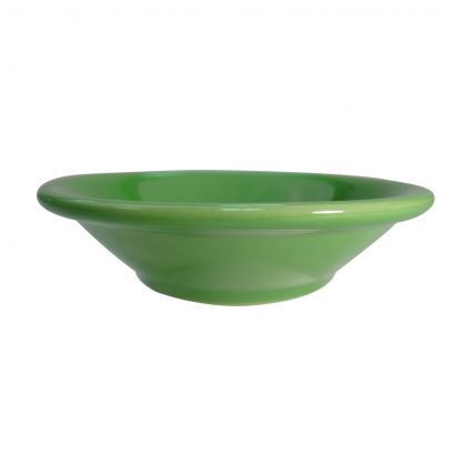 Fruit Dish Green 4.75oz 4 3/4" (36/Case) – A durable and vibrant green 4.75oz dish designed for serving fruits, snacks, condiments, or small desserts. Its compact size and sturdy construction make it ideal for restaurants, cafés, buffets, and catering use.