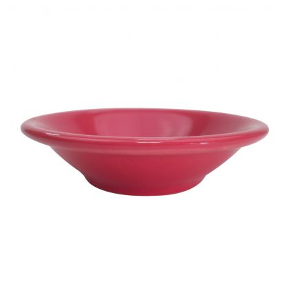 Fruit Dish Red 4.75oz 4 3/4" (36/Case) – A vibrant 4.75oz red dish ideal for serving fruit, small desserts, condiments, or side portions. Crafted from durable, high-quality stoneware, perfect for restaurants, cafés, catering, and everyday commercial use.