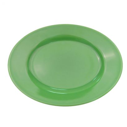 Platter R.E. Green 10 3/8" (24/Case) – A durable 10 3/8-inch green platter, perfect for serving appetizers, entrées, or shared dishes. Made from high-quality stoneware, ideal for restaurants, cafés, and vibrant table presentations.