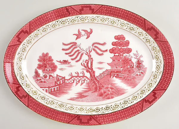 Platter R.E. Red 12 1/2" (12/Case) – A vibrant 12 1/2-inch red platter, perfect for serving entrées, appetizers, or shared dishes. Made from durable, high-quality stoneware, ideal for restaurants, cafés, and colorful table presentations.