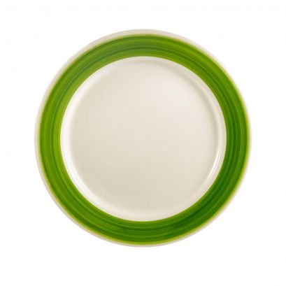 Plate R.E. Green 10 1/2" (12/Case) – A vibrant 10 1/2-inch green plate, perfect for serving entrées, salads, or main courses. Made from durable, high-quality stoneware, ideal for restaurants, cafés, and colorful table presentations.