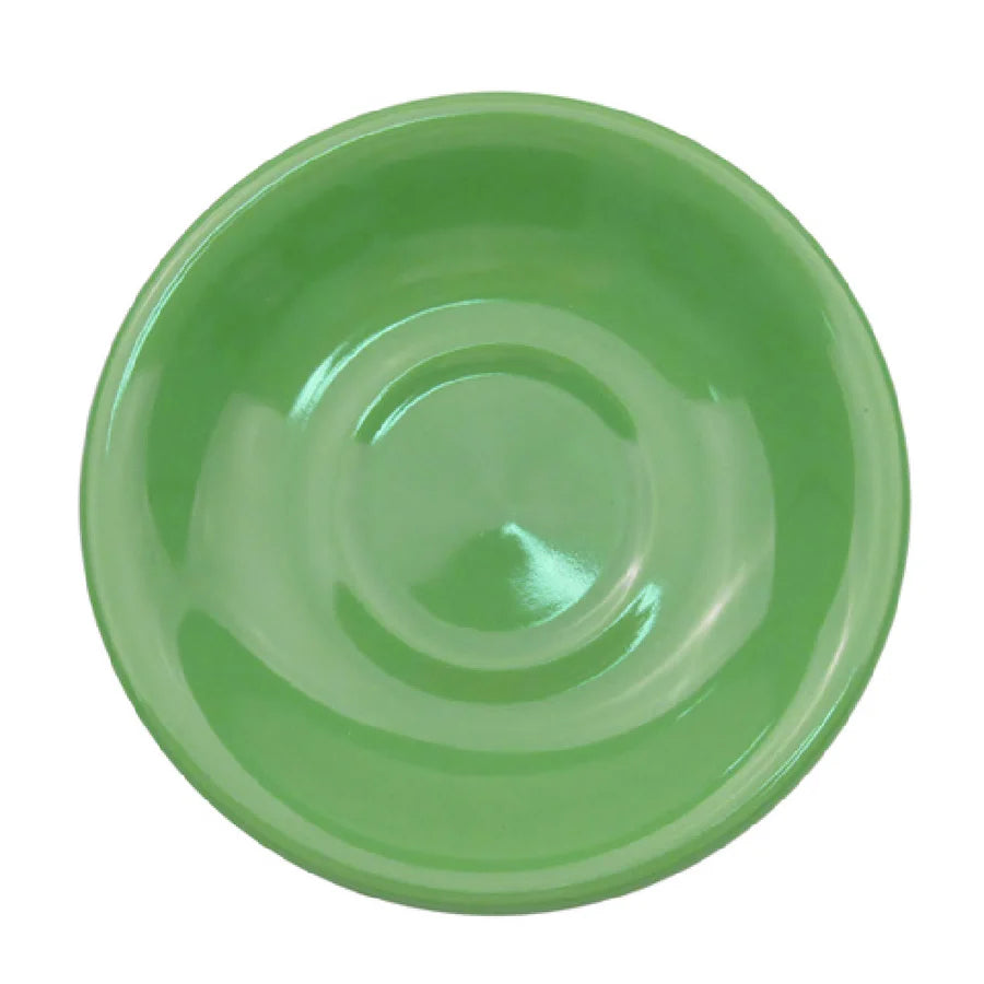 Saucer Green for LV-1-G 6" (36/Case) – A 6-inch durable green saucer designed to pair perfectly with the LV-1-G cup. Its sturdy construction ensures reliable performance in busy foodservice environments, while the vibrant color adds a fresh, appealing look to table settings. Ideal for cafés, restaurants, and hospitality use.