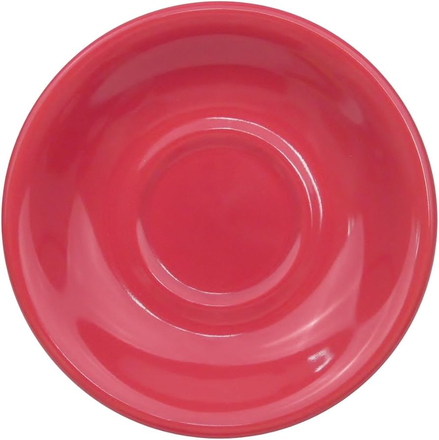 Saucer Red for LV-1-R 6" (36/Case) – A 6-inch durable red saucer designed to pair perfectly with the LV-1-R cup. Its sturdy construction ensures stability and reliability, while the vibrant color adds a bold touch to cafés, restaurants, and catering table presentations.