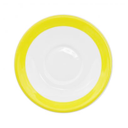 Saucer Yellow for LV-1-Y 6" (36/Case) – A 6-inch durable yellow saucer designed to complement the LV-1-Y cup. Its sturdy construction ensures stability and reliable use, while the bright color adds a cheerful touch to restaurants, cafés, and catering table presentations.