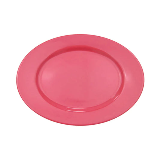 Oval Platter R.E. Red 15" (12/Case) – A vibrant 15-inch red oval platter, perfect for serving large entrées, appetizers, or shared dishes. Made from durable, high-quality stoneware, ideal for restaurants, cafés, catering, and colorful table presentations.