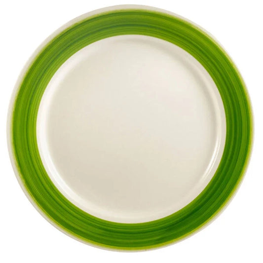Plate R.E. Green 9" (24/Case) – A vibrant 9-inch green plate, ideal for serving entrées, salads, or main courses. Made from durable, high-quality stoneware, perfect for restaurants, cafés, and colorful table presentations.