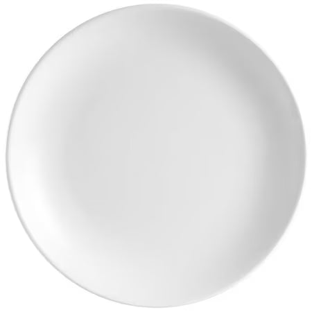Coupe Plate 7" (36/Case) – A 7-inch coupe-style plate with smooth, rimless edges, perfect for serving appetizers, desserts, side dishes, or small portions. Crafted from durable, high-quality stoneware, ideal for restaurants, cafés, catering, and modern table presentations.