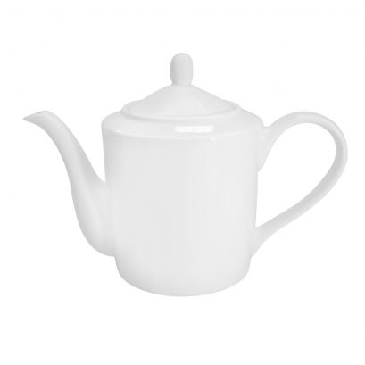 Teapot 46oz 10 1/2" (12/Case) – A large 46-ounce teapot with a 10 1/2-inch height, perfect for brewing and serving tea for multiple guests. Crafted from durable, high-quality stoneware, ideal for restaurants, cafés, catering, and elegant tea service presentations.