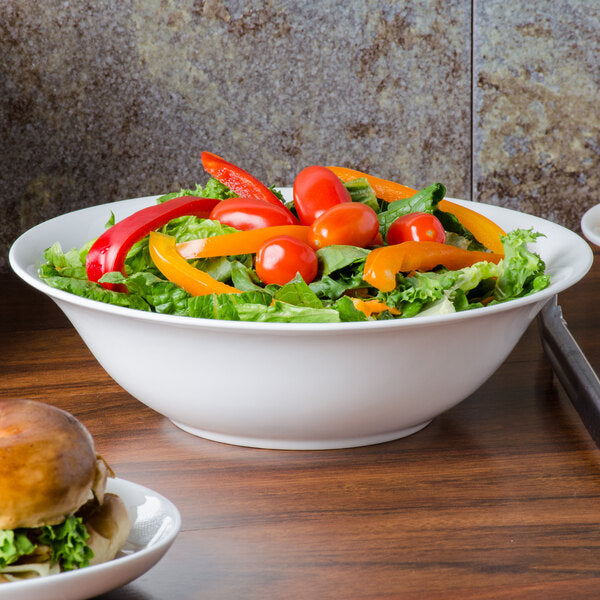 Salad Bowl 36oz 9" (24/Case) – A spacious 36-ounce salad bowl with a 9-inch diameter, ideal for serving salads, pasta, sides, or shared dishes. Made from durable, high-quality stoneware, perfect for restaurants, cafés, catering, and everyday commercial foodservice.