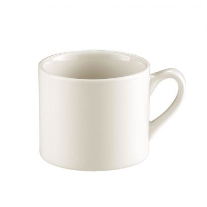 C.A.C. Cylinder Mug AW 15oz 3 3/4" durable porcelain, American White finish, dishwasher safe – SKU RSCAC-MUM-15-36