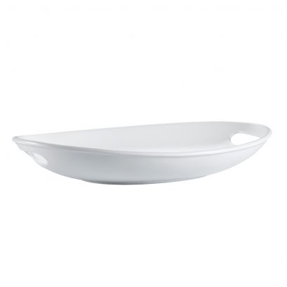 C.A.C. Handled Deep Oval Tray 18 1/8" durable porcelain with side handles – SKU RSCAC-MX-OT18-4
