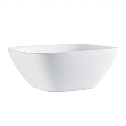 C.A.C. Square Bowl 2.75Qt 11" durable white porcelain, modern square design – SKU RSCAC-MX-SQ11-6