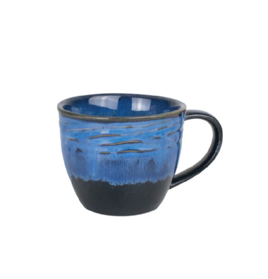 C.A.C. NEP-1-24 Neptune Cup, 8oz porcelain with Starry Night Blue/Black glaze, 24 per case