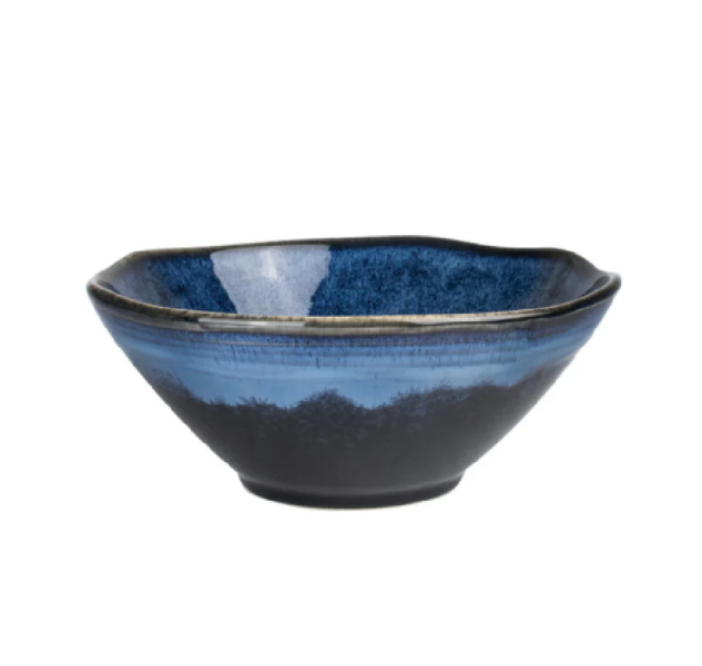 C.A.C. NEP-B6-36 Neptune Soup/Salad Bowl, 20oz porcelain in Starry Night Blue/Black glaze, durable and dishwasher safe, case of 36