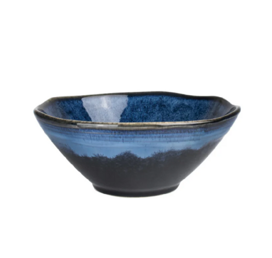 C.A.C. NEP-B6-36 Neptune Soup/Salad Bowl, 20oz porcelain in Starry Night Blue/Black glaze, durable and dishwasher safe, case of 36