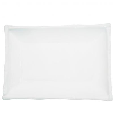 C.A.C. NGA-13-12 Rectangular Platter 11 1/4" durable porcelain, modern white design, dishwasher safe – case of 12