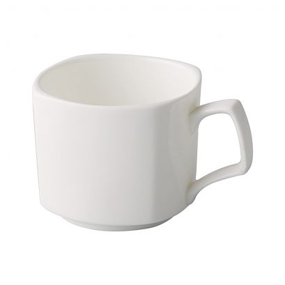 C.A.C. NGA-1-36 Square Cup 8oz porcelain, modern square design, durable and dishwasher safe – case of 36