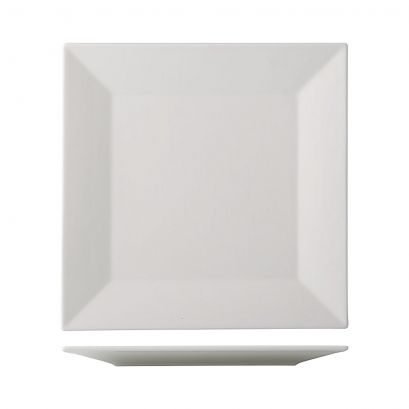 C.A.C. NGA-8-24 Square Plate 8" durable porcelain – case of 24
