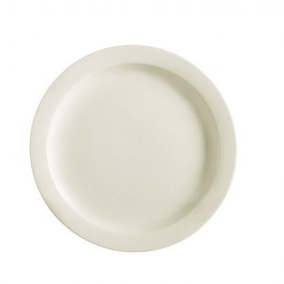 C.A.C. NRC-20-12 Plate N.R. – 11 1/8" durable white porcelain plate, case of 12