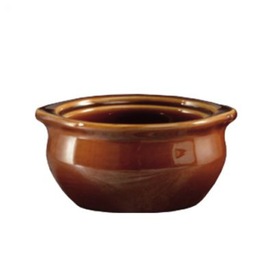 C.A.C. OC-12-BWN-24 Onion Soup Crock – 12 oz brown porcelain soup crock, case of 24