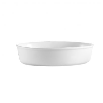 C.A.C. ODP-10-12 Deep Oval Platter – 13" 80 oz white porcelain serving platter, case of 12