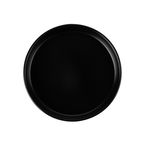 C.A.C. OLA-8-BLK-24 Orlando Plate Straight Side – 8 3/4" matte black porcelain dinner plate, case of 24