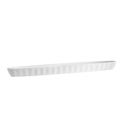C.A.C. OLV-1-24 Olive Boat – 16" white porcelain serving dish, case of 24
