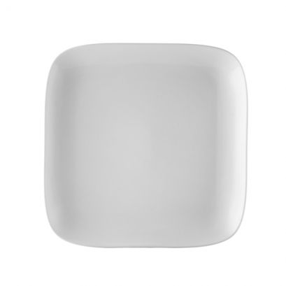 C.A.C. OXF-C16-12 Coupe Square Plate – 10" white porcelain dinner plate, case of 12