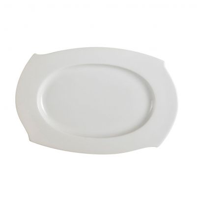 C.A.C. PHA-14 Platter – 13 1/2" white porcelain serving platter, 12 per case