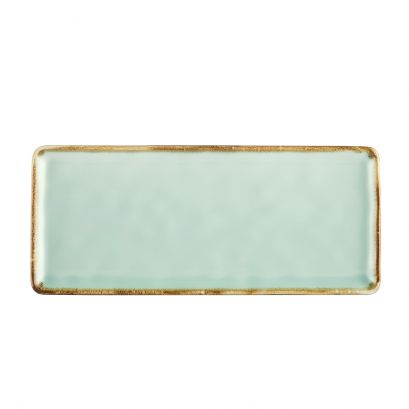 C.A.C. PMS-RT13-G Rectangular Platter – 12" light green porcelain serving plate, 12 per case