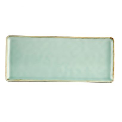 C.A.C. PMS-RT61-G Rectangular Platter – 16" light green porcelain serving platter, 12 per case